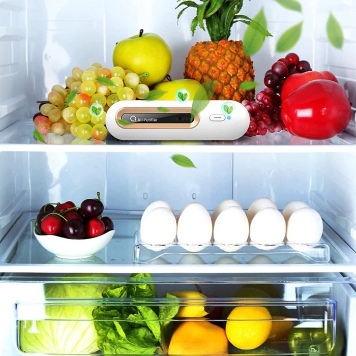 Refrigerator deodorizing sterilizer household kitchen ozone generator air purifier keeping fresh rechargeable deodorant