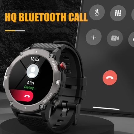 Gadgend men’s dial call smart watch outdoor sport heart rate fitness tracker ip68 waterproof smartwatch men for xiaomi ios
