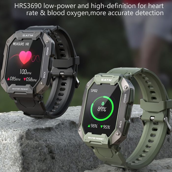 Gadgend men’s smartwatch 5atm waterproof fitness tracker swimming outdoor sports smart watch men women for ios android xiaomi