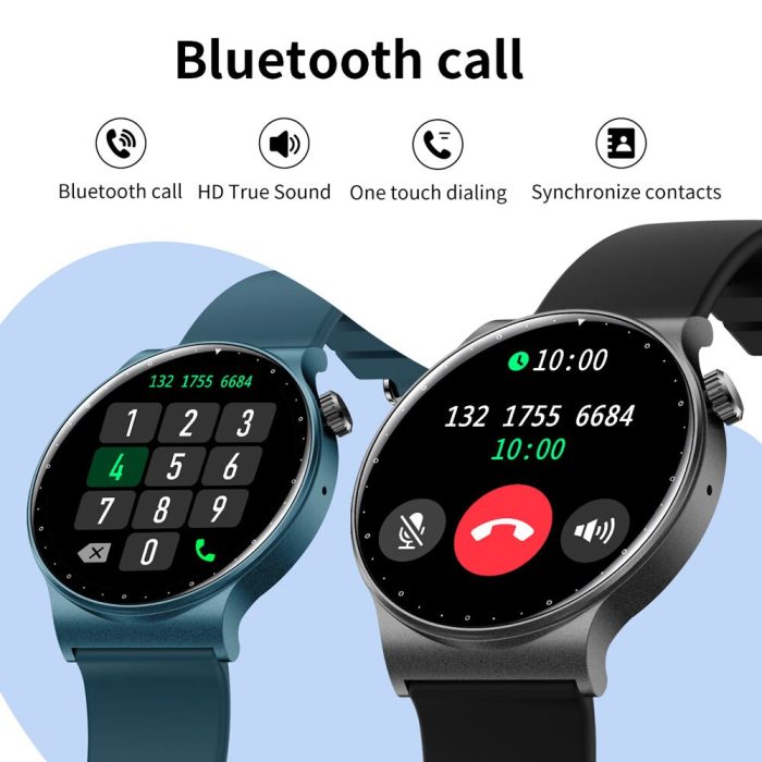 Gadgend new 2023 round men’s smart watch women bluetooth call watch 110+ dials 110+ sport modes waterproof smartwatch women men