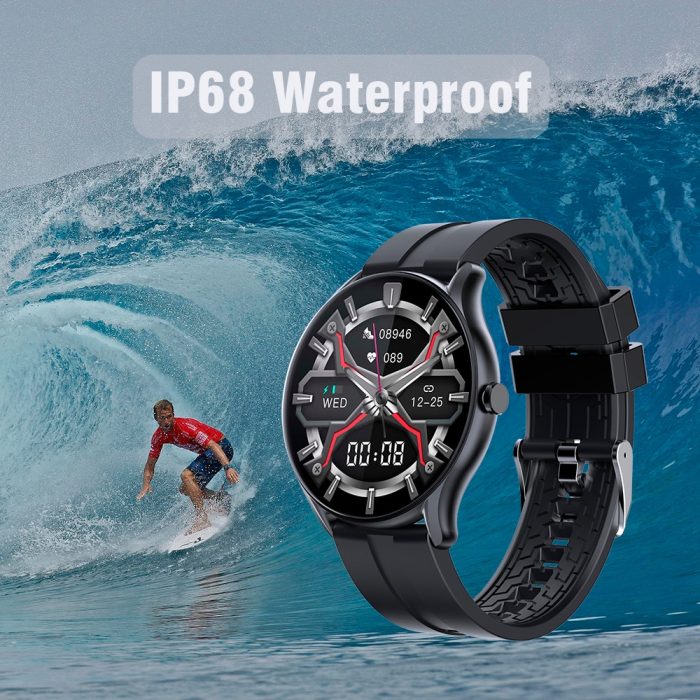 Gadgend new max9 smart watch men 1.32 inch full touch screen sport fitness ip68 waterproof smartwatch men women for android ios