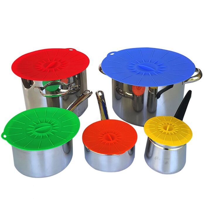 Silicone lids 4, 6, 8, 10, 12 inch. use your suction lids as food covers, bowl covers, microwave covers – skillet or pan lids