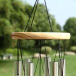 Silver 6 tube wind chime chapel bells wind chimes door wall hanging ornament home garden outdoor decor wind chimes