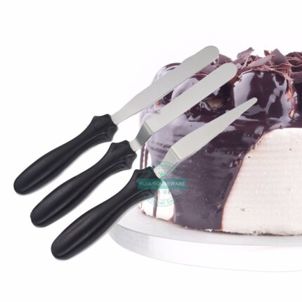 Small cranked / angled spatula palette knife set of 3, cakes / icing / sugarcraft / fondant – cake decoration tools
