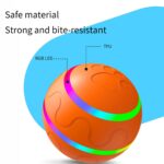Smart rolling ball usb rechargeable electric self rotating ball with remote control waterproof automatic cat dog interactive toy