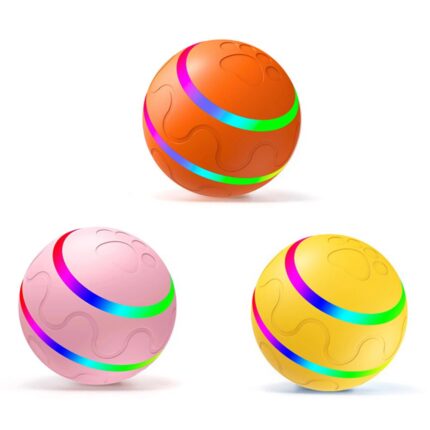 Smart rolling ball usb rechargeable electric self rotating ball with remote control waterproof automatic cat dog interactive toy