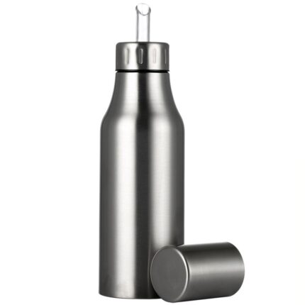 Stainless steel olive oil dispenser, leakproof oil vinegar pourer bottle for kitchen accessories