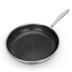 Stainless steel skillet – nonstick fry pan – induction compatible – multipurpose cookware use for home kitchen or restaurant
