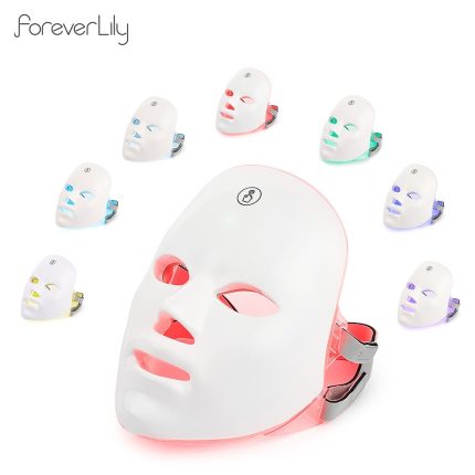 Usb charge 7colors led facial mask photon therapy skin rejuvenation anti acne wrinkle removal skin care mask