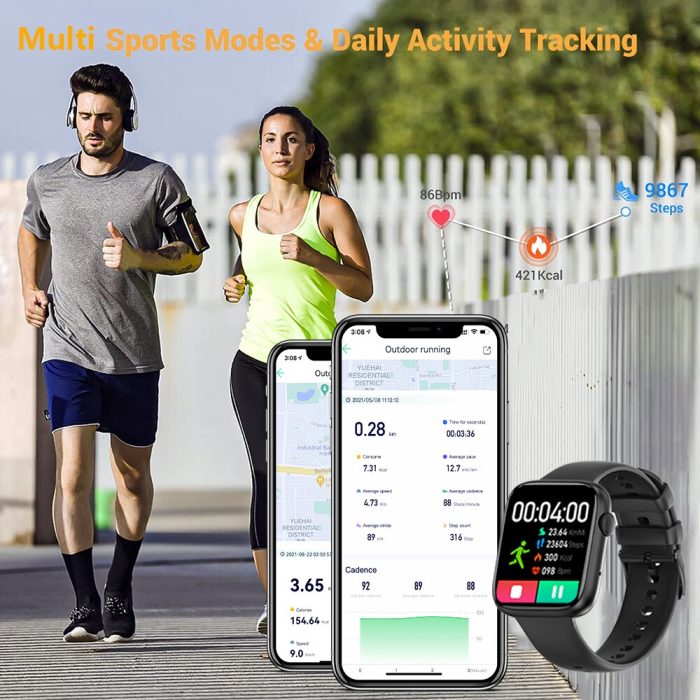 Gadgend 2023 new 1.9 inch bluetooth call smart watch women heart rate fitness tracker smartwatch sport wristwatch for android ios