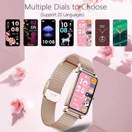 Gadgend 2023 luxury smart watch women full touch screen bracelet heart rate fitness monitor ip68 waterproof smartwatch for android ios