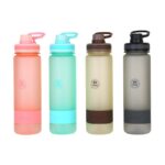 Water bottle, clear large water bottle with handle, 0.9l sports water bottle bpa free wide mouth water jugs for gym, kitchen