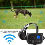 Wireless dog fence electric pet containment system dog training collar waterproof receiver rechargeable shock collar for pet