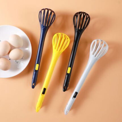 Kitchen tongs nylon egg whisk 11.2in beater whisker food tongs salad mixer for cooking mixing barbecue