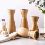 Wood salt and pepper grinder – wooden mills, gourmet precision mechanisms and premium sea salt & peppercorns
