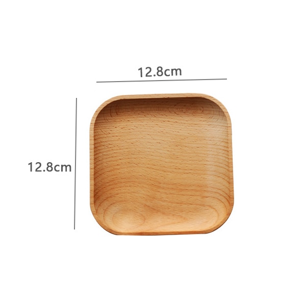 Wood serving plate, wood square & round serving tray, fruit dessert cake snack candy platter wooden bowls