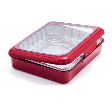 Free get 2 shallow foil pan  portable fancy foil panz 2 in 1 casserole carrier  for indoor