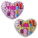 8pcs/set girl cosmetics pencil eraser heart gift box stationery school supplies-school supplies