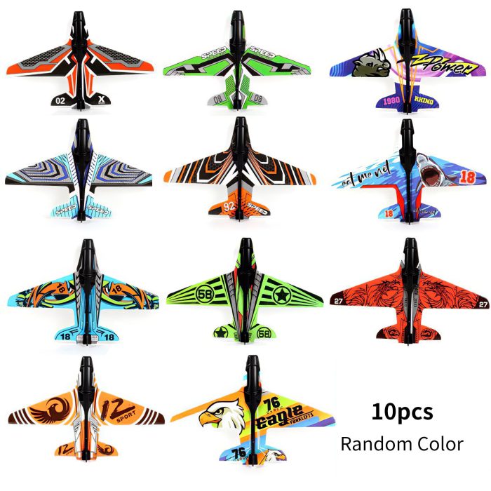 Catapult plane foam air battle one-click ejection model launchers toy glider model outdoors toys for children kid and adult