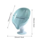 Leaf-shaped soap dish with large suction cup – perfect for bathrooms and kitchens