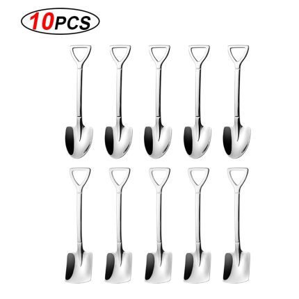 10-piece shovel spoon set – creative tableware for coffee, tea, and desserts