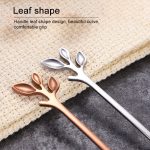 Set of 12 mini leaf coffee spoons – creative stainless steel tableware for stirring, perfect christmas gift for dropshipping