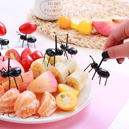 12-piece funny ant fruit fork set – perfect for parties and kids’ snacks