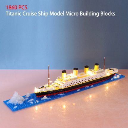 Construct your own titanic cruise ship with 1860pcs diamond bricks