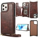 For iphone 14 phone leather case crazy horse apple 13 phone case creative max skin insert card protective case