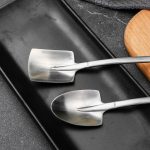 2-4 piece retro stainless steel shovel spoon set – creative coffee and ice cream scoops for your tableware