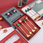 Festive stainless steel cutlery set with cute teaspoons – perfect for christmas and new year’s gifts