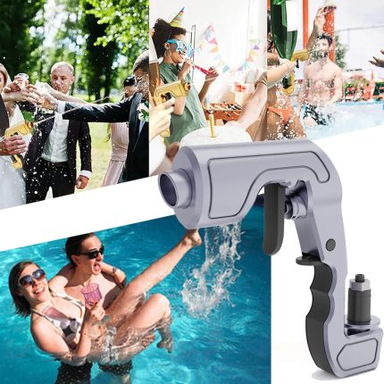 Champagne spray gun – beer & wine dispenser with bottle stopper, perfect bar accessory for 2022 parties & football fans