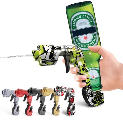 Champagne spray gun – beer & wine dispenser with bottle stopper, perfect bar accessory for 2022 parties & football fans