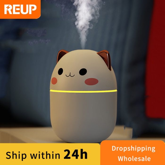 Kawaiil 250ml cute air humidifier – aromatherapy essential oil diffuser for home and car