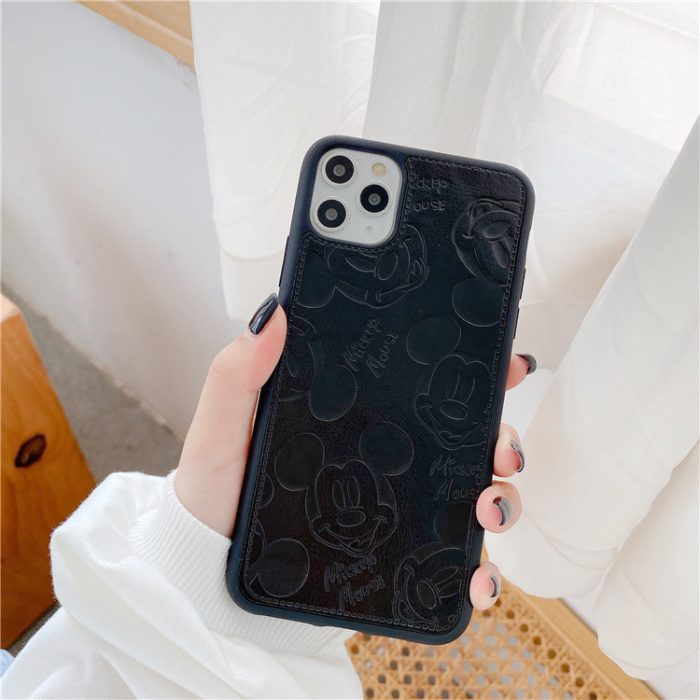 Cute mickey is suitable for apple iphone 13pro mobile phone case with skin sticking protective case and 12 soft case
