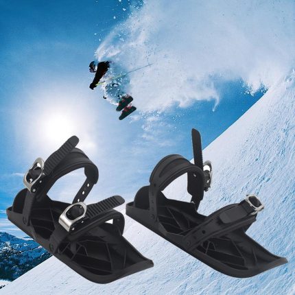 Skiing mini sled outdoor snow board ski boots high quality adjustable bindings portable skiing shoes combine skates with skis