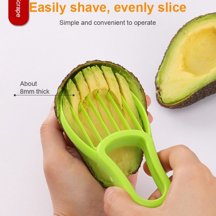 3-in-1 avocado slicer – easily slice, pit, and scoop out your avocado with one tool