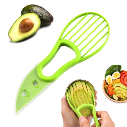 3-in-1 avocado slicer – easily slice, pit, and scoop out your avocado with one tool