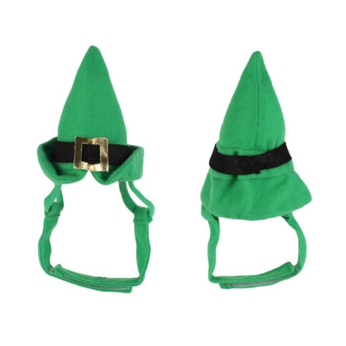 Polyester pet cone hat and collar set for christmas dogs cats festival decoration costume chrismas cosplay dress up for dog cat