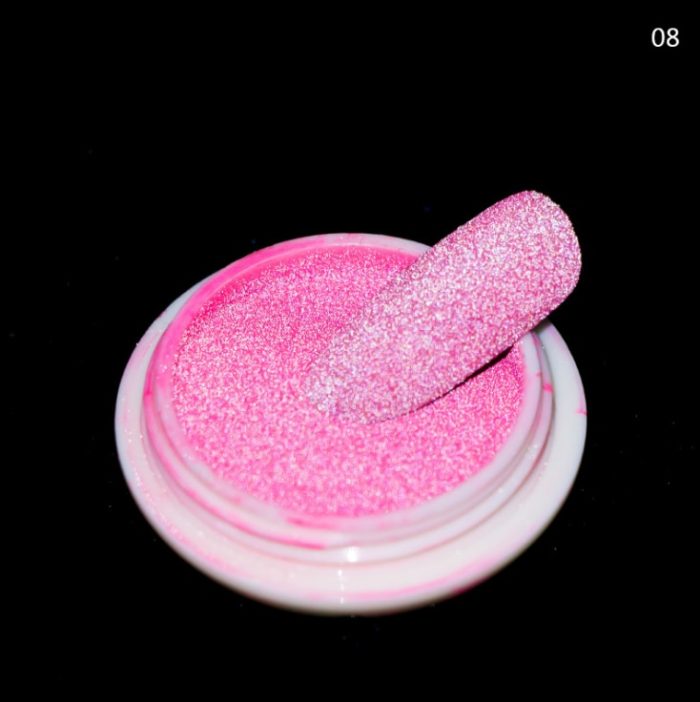 1box reflective nail glitter powder shiny dust glow in the dark for bar disco sparkling pigment fluorescent nail art decorations