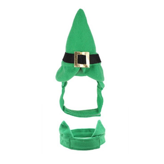 Polyester pet cone hat and collar set for christmas dogs cats festival decoration costume chrismas cosplay dress up for dog cat