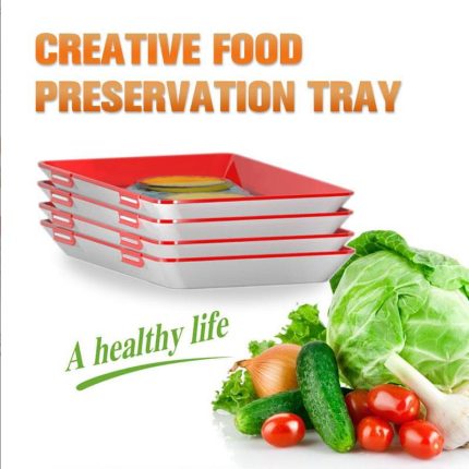 Creative food preservation tray  food fresh keeping  fresh spacer organizer food preservate refrigerator food storage container