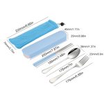 Stainless steel tableware set – 3pcs with portable storage box – ideal for travel, camping, and school