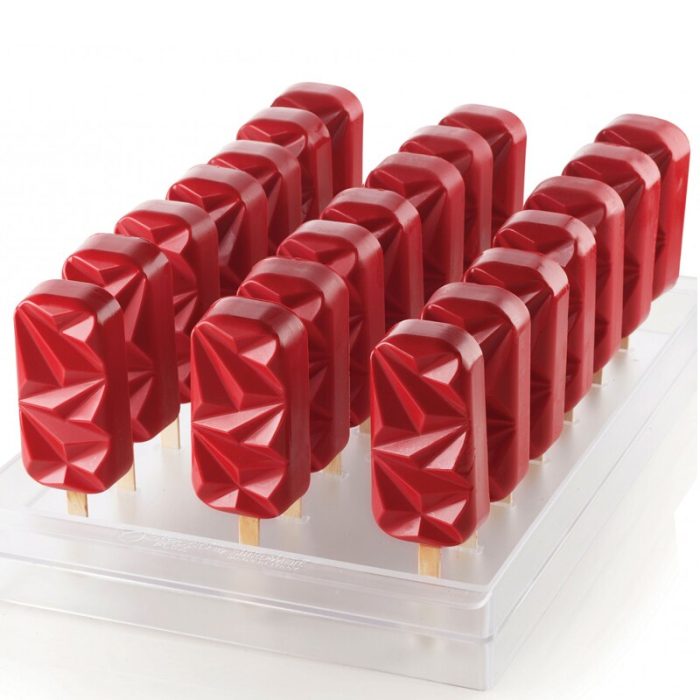 Silicone ice cream and popsicle molds – 4/8-cavity rhombic shape for homemade treats