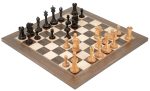 Walnut/maple wooden international chess board