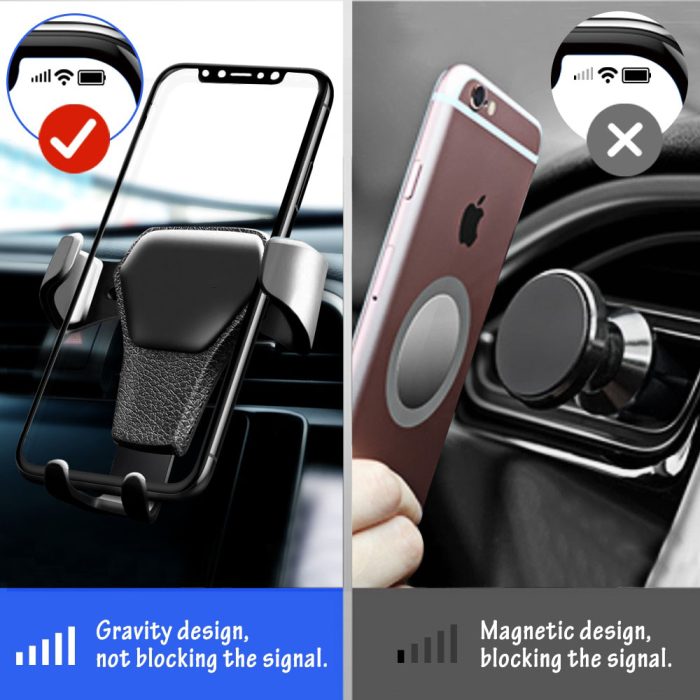 Gravity car holder for phone in car air vent clip mount no magnetic mobile phone holder cell stand support