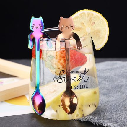 4-piece cute cat spoon set – add a touch of whimsy to your coffee or tea