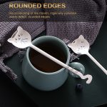 4-piece cute cat dessert spoon set – perfect for coffee, ice cream, and more