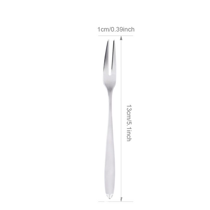 Flower-shaped stainless steel fruit fork set: 4-piece dessert and cake flatware set for home and tableware use