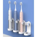 1pcs abs traceless stand rack toothbrush organizer electric wall-mounted holder bathroom organizer accessories tools